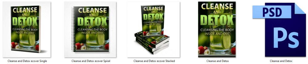 Cleanse-and-Detox-PLR-eBook Cover Graphics