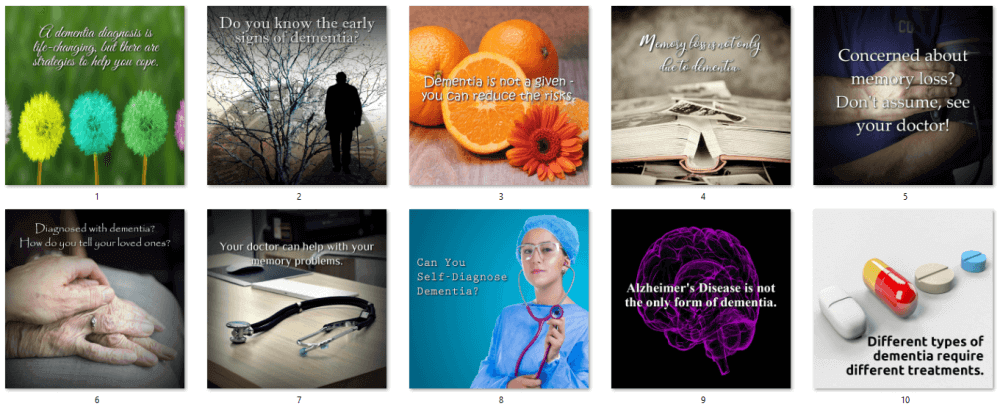 Dementia PLR Social Posters