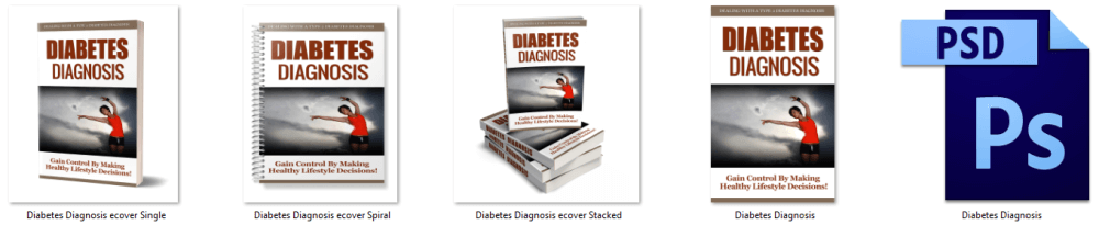 Diabetes Diagnosis & Control PLR eBook Cover Graphics