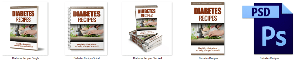 Diabetes Recipes PLR Report eCover Graphics