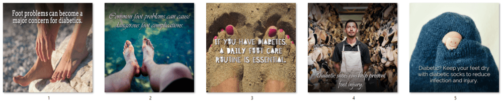 Diabetes Footcare PLR Social Posters