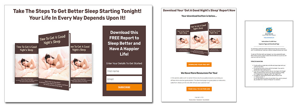 Get Better Sleep PLR Report Squeeze Page