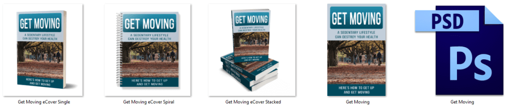 Get Moving PLR eBook Cover Graphics