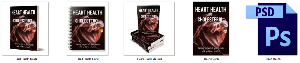 Heart Health and Cholesterol PLR eBook Cover Graphics