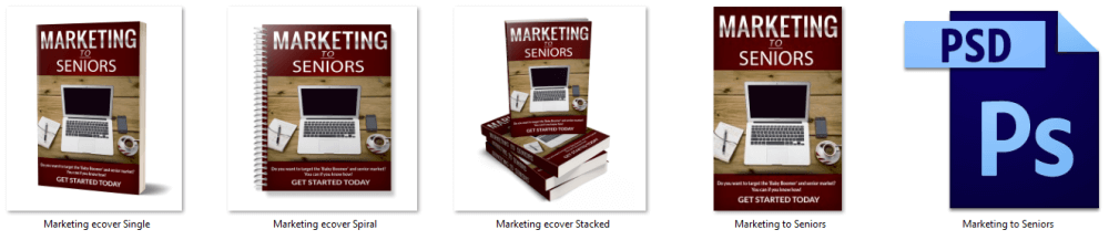 Marketing To Seniors PLR eBook Cover Graphics