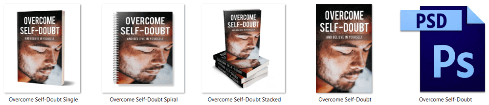 Overcome Self Doubt PLR eBook Cover Graphics