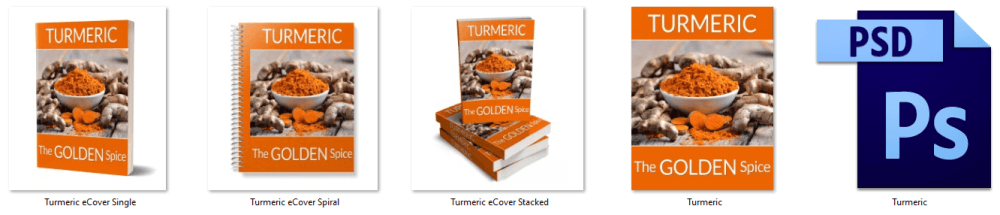 Turmeric PLR Report eCover Graphics