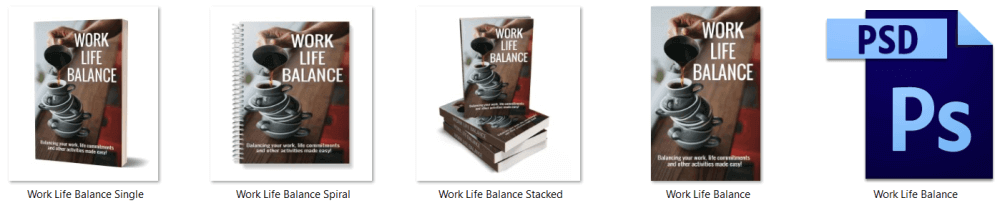 Work Life Balance PLR Report eCover Graphics